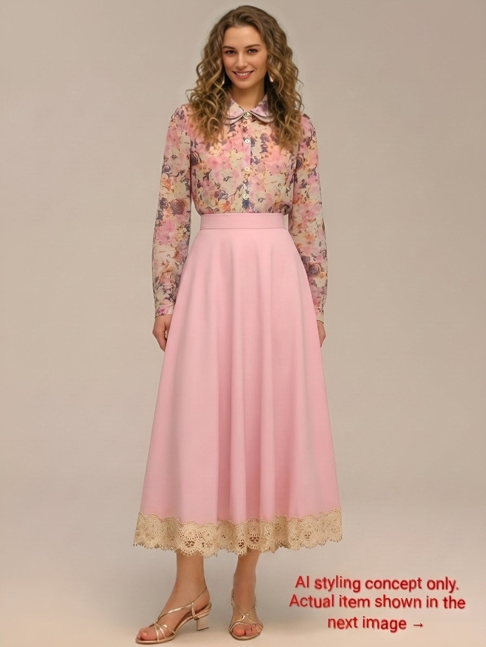 Bellatrix Pink Floral Button-Up Blouse